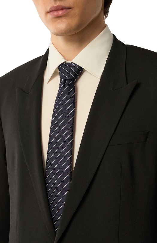 Шелковый галстук Giorgio Armani GM000800/TE13672 Синий  GM000800/TE13672 Фото 2