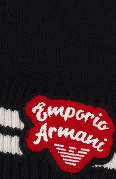 Детский комплект из шарфа и шапки EMPORIO ARMANI темно-синего цвета, арт. 407523/3F484 | Фото 6 (Материал: Текстиль, Шерсть, Вискоза, Синтетический материал; Материал сплава: Проставлено; Нос: Не проставлено)