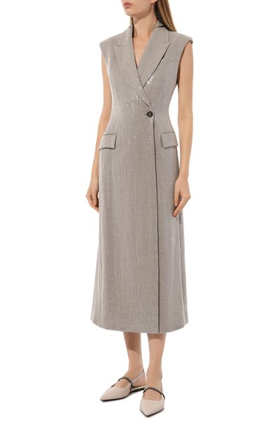 Льняной жилет BRUNELLO CUCINELLI, арт. MH5709655, фото 3