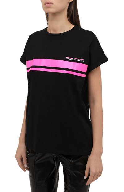 Хлопковая футболка balmain x rossignol BALMAIN, арт. WF2EF010/B099, фото 3
