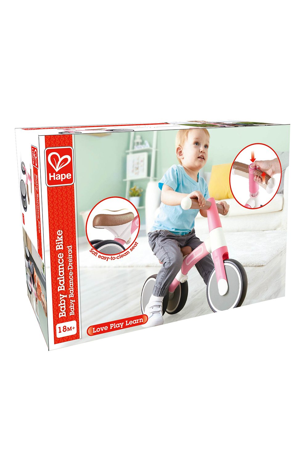 Беговел first ride HAPE светло-розового цвета по цене 12480 руб., арт. E0105_HP, фото 6 Беговел first ride HAPE, арт. E0105_HP, фото 6