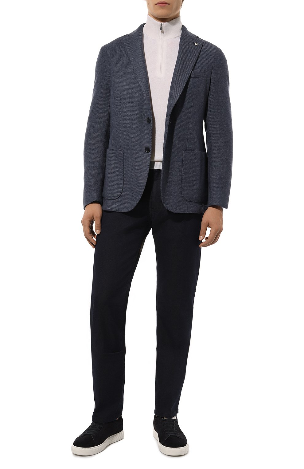 Шерстяной пиджак L.B.M. 1911 темно-синего цвета по цене 95050 руб., арт. 2887/45522, фото 2 Шерстяной пиджак L.B.M. 1911, арт. 2887/45522, фото 2