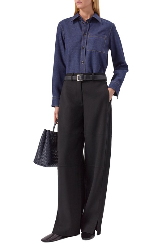 Шерстяная рубашка Bottega Veneta 832289/V5VQ0 Синий  832289/V5VQ0 Фото 2