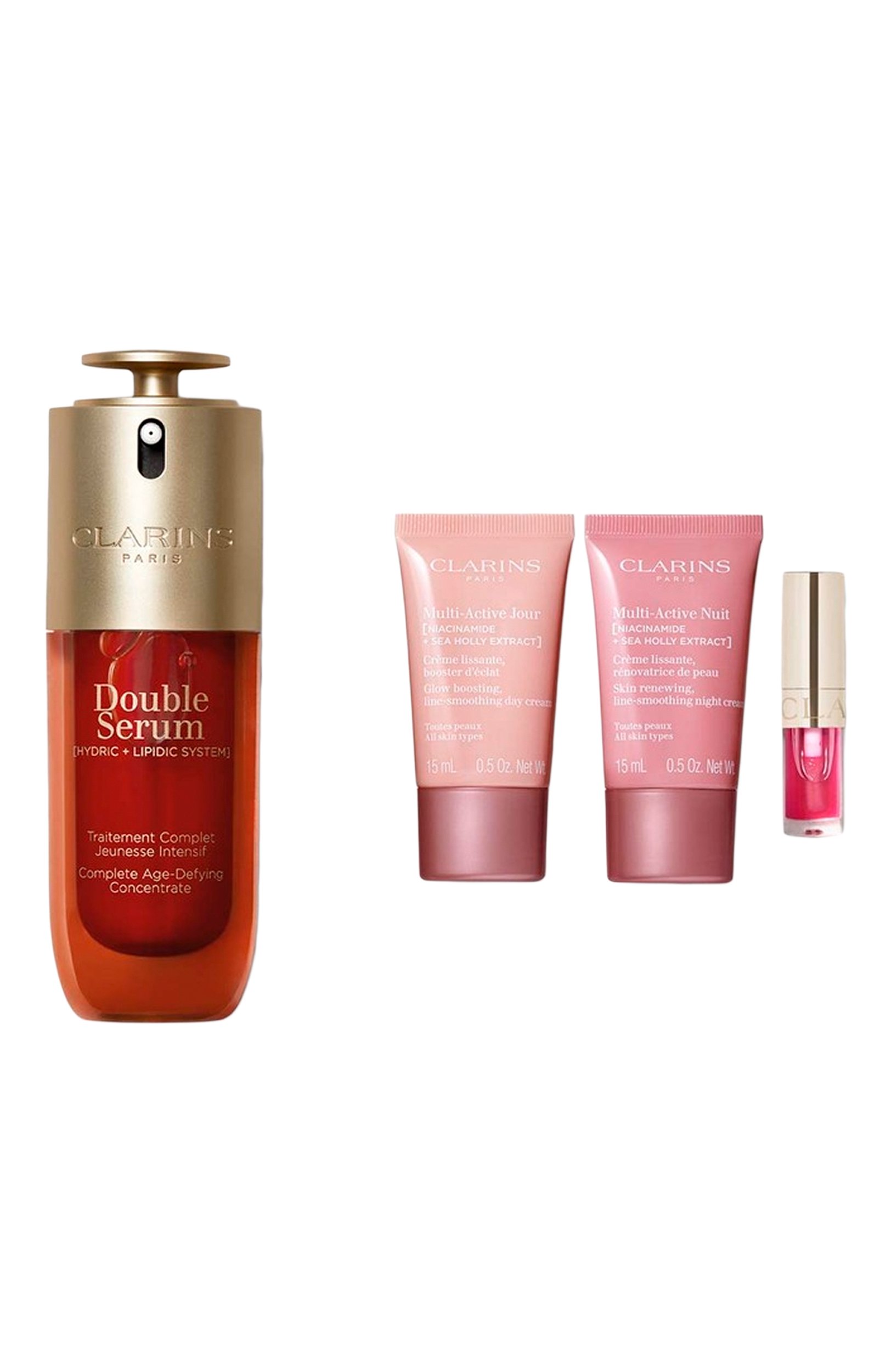 Набор double serum (50+2x15+1,4ml) CLARINS цвета по цене 14650 руб., арт. 80129819, фото 2 Набор double serum (50+2x15+1,4ml) CLARINS, арт. 80129819, фото 2