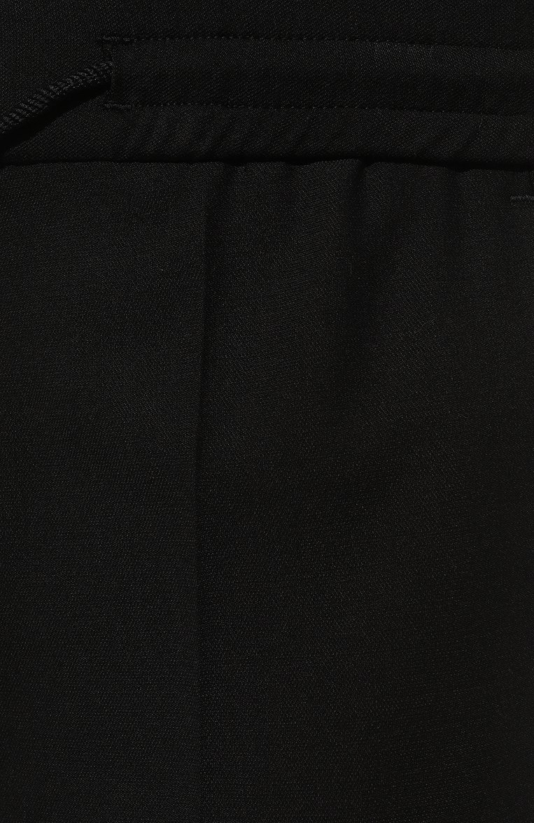 Мужские брюки HUGO черного цвета, арт. 50499564 | Фото 5 (Материал внешний: Шерсть, Синтетический материал; Длина (брюки, джинсы): Стандартные; Случай: Повседневный; Материал сплава: Проставлено; Драг�оценные камни: Проставлено; Стили: Кэжуэл)