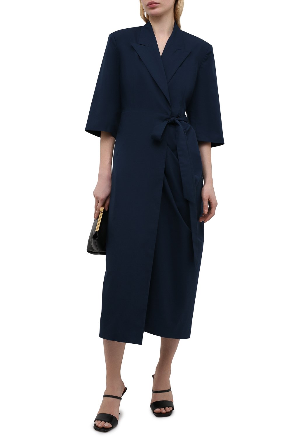 Хлопковое платье DRIES VAN NOTEN темно-синего цвета по цене 89650 руб., арт. 211-11096-2017, фото 2 Хлопковое платье DRIES VAN NOTEN, арт. 211-11096-2017, фото 2