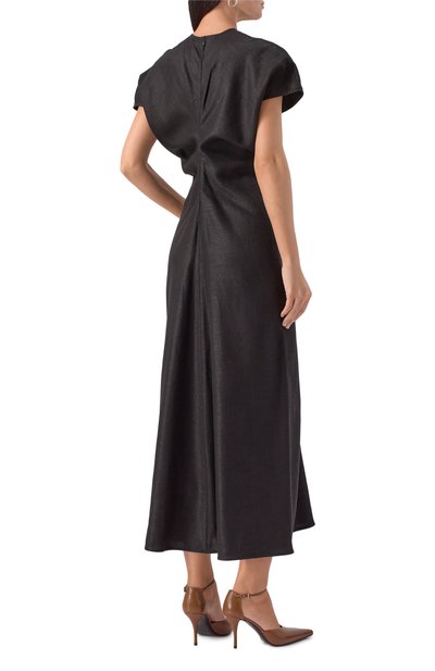 Платье из вискозы и льна TOTEME, арт. 253-WRD1103-FB0461, фото 4