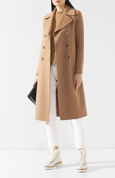 Кожаные ботинки с отделкой из овчины RALPH LAUREN, арт. 800742814, фото 2