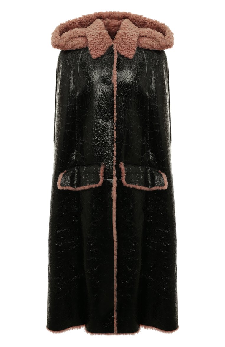 Женская кейп из овчины MIU MIU черного цвета, арт. MPS658-L2Q-F0C0V | Фото 1 (Длина (верхняя одежда): Длинные; Материал внешний: Натуральный мех; Женское Кросс-КТ: Мех; Нос: Не проставлено; Региональные ограничения белый список (Axapta Mercury): Не проставлено; Кросс-КТ: Куртка)