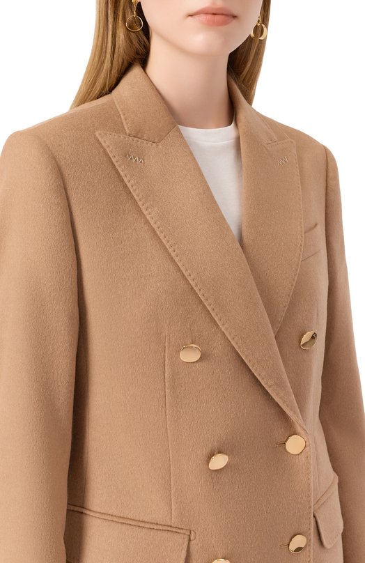 Шерстяной жакет Max Mara PESCHE Бежевый  PESCHE Фото 5