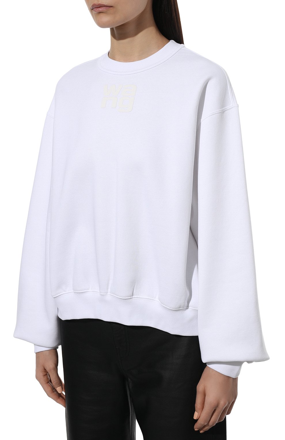 Хлопковый свитшот ALEXANDERWANG.T белого цвета по цене 26200 руб., арт. 4CC3211285, фото 3 Хлопковый свитшот ALEXANDERWANG.T, арт. 4CC3211285, фото 3