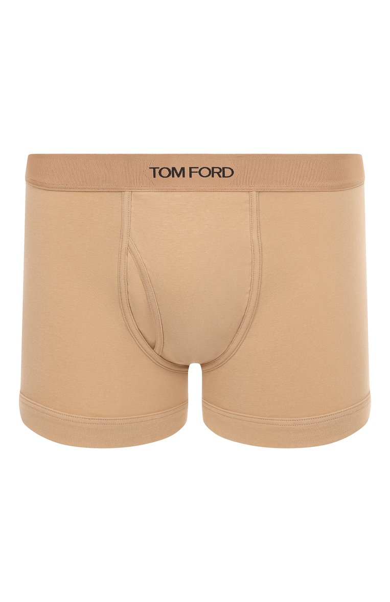 Мужские хлопковые боксеры TOM FORD бежевого цвета, арт. T4LC3/204 | Фото 1 (Нос: Не проставлено; Автоматизация состава: Проставлено; Материал внешний: Хлопок; Мужское Кросс-КТ: Трусы; Кросс-КТ: бельё; Трусы М: Боксеры)