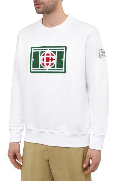 Хлопковый свитшот CASABLANCA, арт. MS21-JTP-001 WHITE-TENNIS C0URT, фото 3