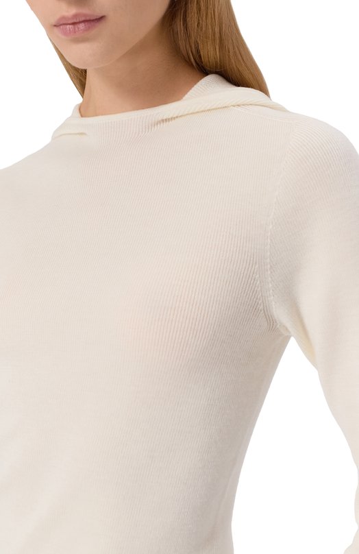 Шерстяное худи Lesyanebo LN08H-011_CHI Кремовый  LN08H-011_CHI Фото 5