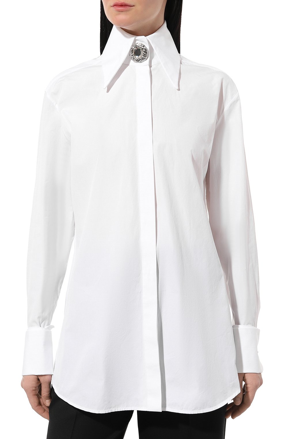 Хлопковая рубашка BALMAIN, арт. BF0HS291CE48, фото 3