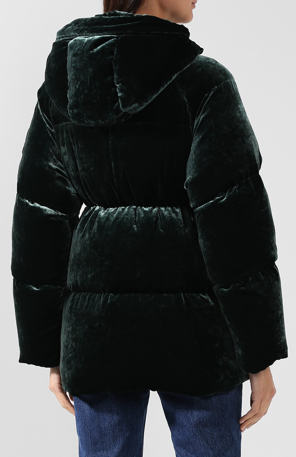 Бархатный пуховик с капюшоном MONCLER, арт. D2-093-46999-00-549SF, фото 4