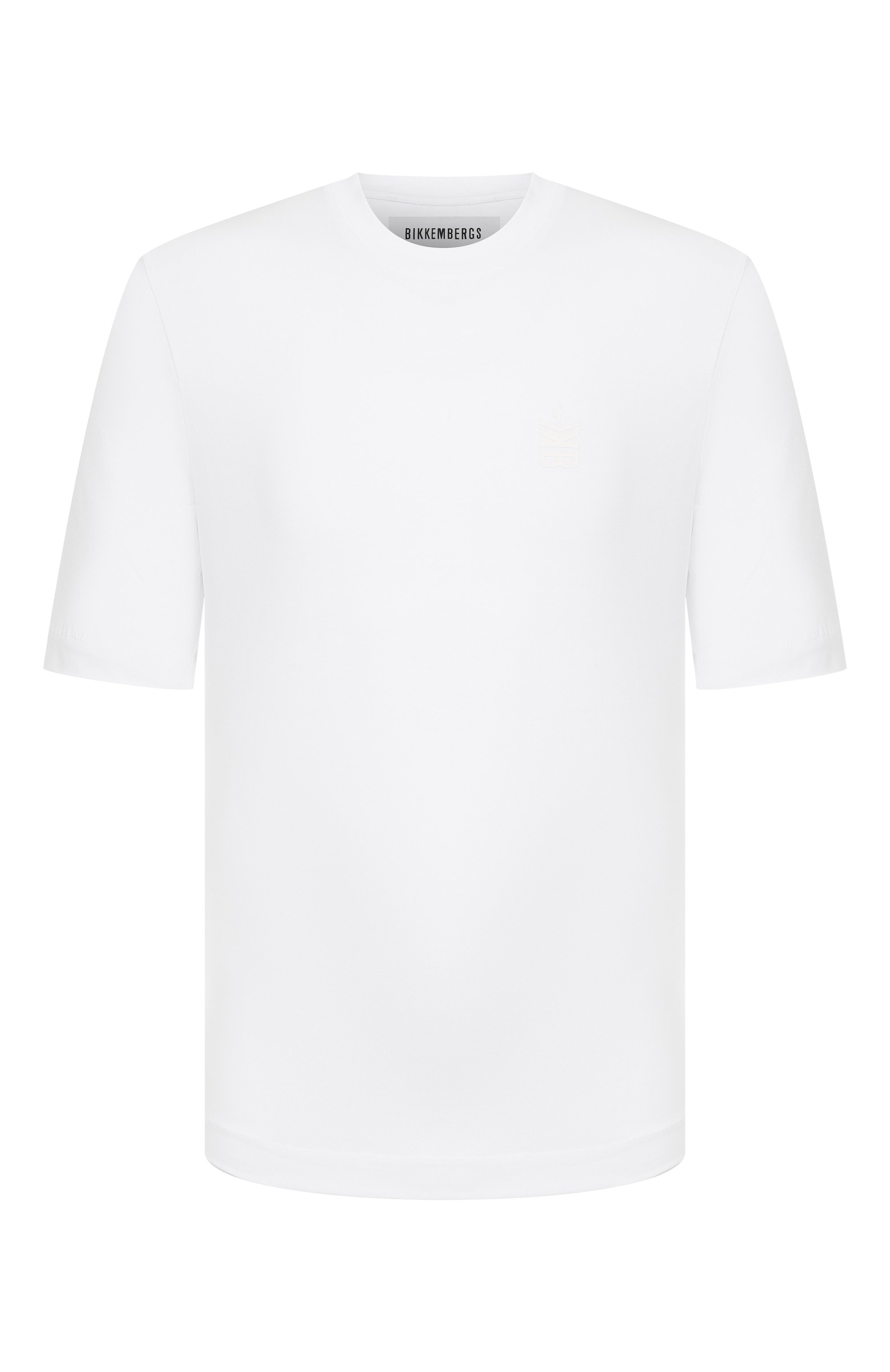 Хлопковая футболка DIRK BIKKEMBERGS белого цвета по цене 5295 руб., арт. BMT1240, фото 1 Хлопковая футболка DIRK BIKKEMBERGS, арт. BMT1240, фото 1