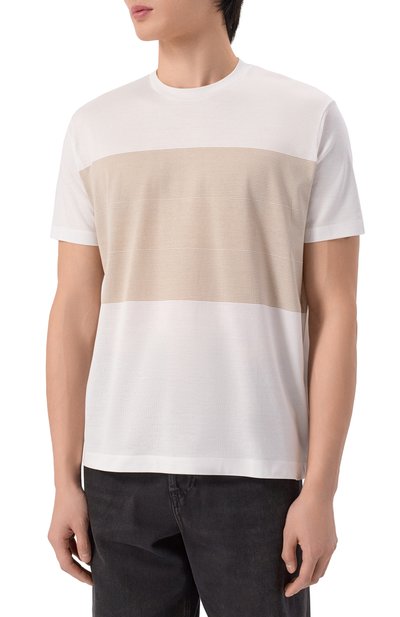 Хлопковая футболка PAUL&SHARK бежевого цвета по цене 26650 руб., арт. 26411020_001, фото 3 Хлопковая футболка PAUL&SHARK, арт. 26411020_001, фото 3