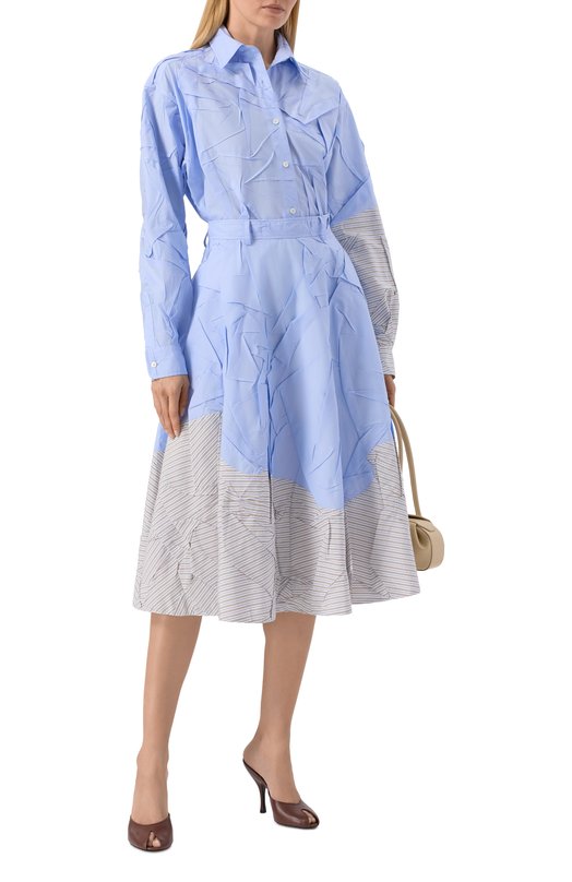 Хлопковая юбка Moschino A0130/0431 Голубой  A0130/0431 Фото 2