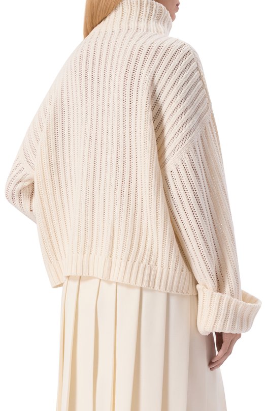 Кашемировый свитер Brunello Cucinelli M52532724 Кремовый  M52532724 Фото 4