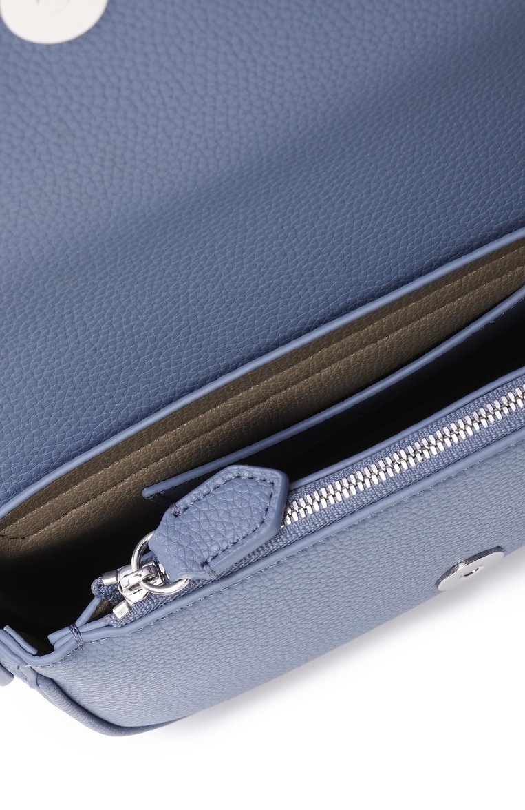 Женская сумка EMPORIO ARMANI голубого цвета, арт. EW000538/AF12036 | Фото 5 (Ремень/цепочка: На ремешке; Материал: Экокожа; Размер: mini)