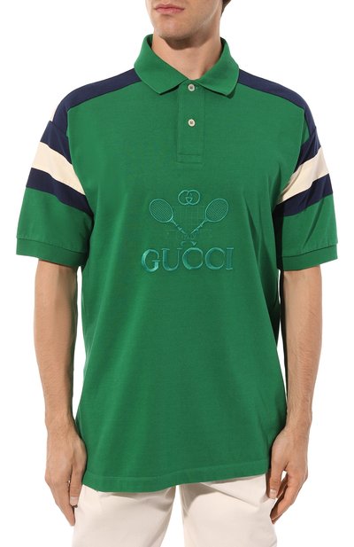 Хлопковое поло GUCCI, арт. 574088 XJBAC, фото 3