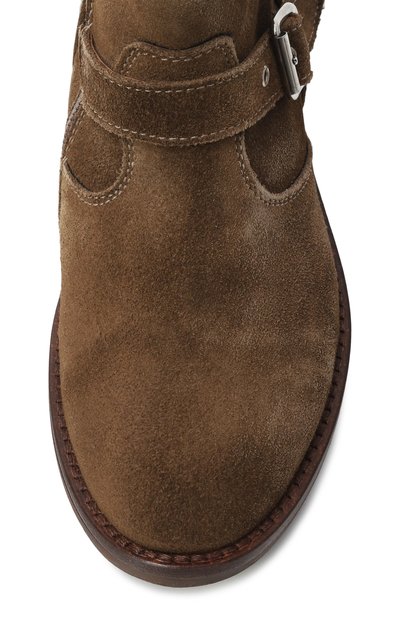 Замшевые ботинки RONDINELLA коричневого цвета по цене 22350 руб., арт. 12301D/28-30, фото 4 Замшевые ботинки RONDINELLA, арт. 12301D/28-30, фото 4