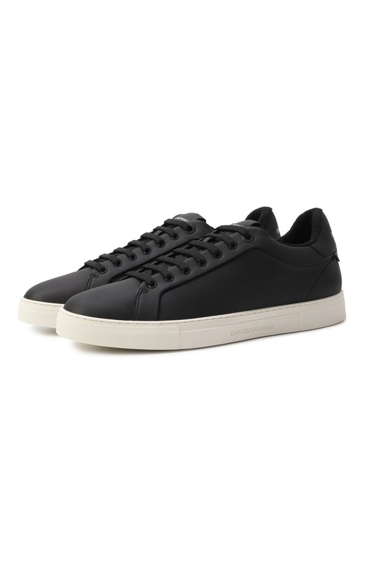 Кожаные кеды Emporio Armani EM003844/AF20004 Чёрный EM003844/AF20004