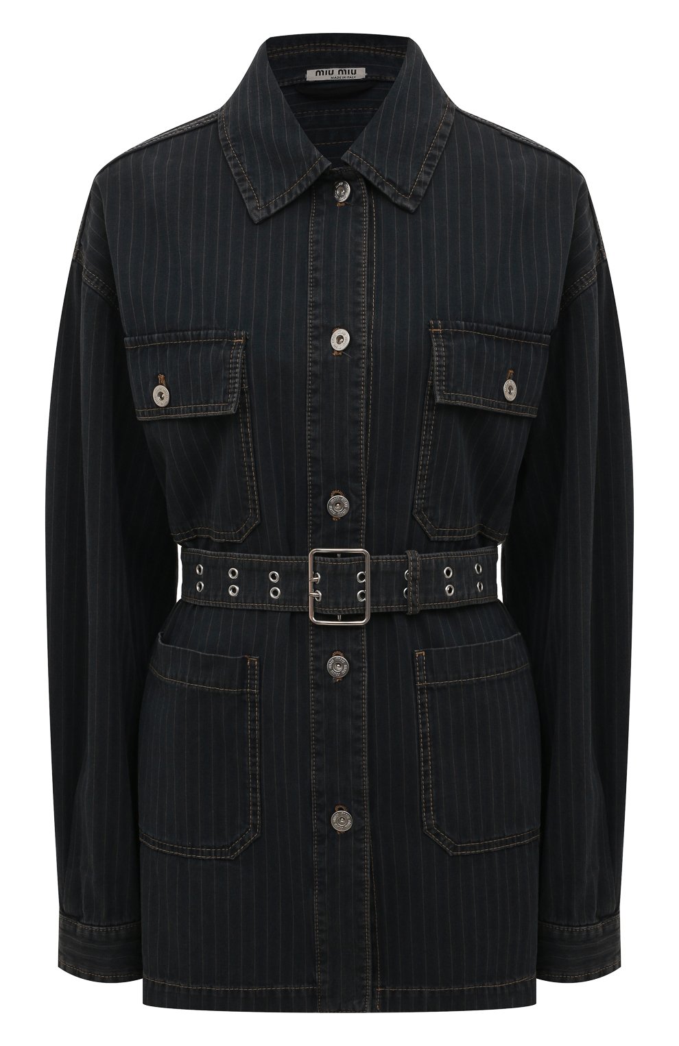 Джинсовая куртка MIU MIU, арт. GWB124-1ZGM-F0002, фото 1