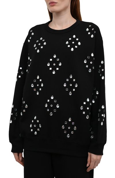 Хлопковый пуловер DRIES VAN NOTEN черного цвета по цене 49350 руб., арт. 212-031136-3608, фото 3 Хлопковый пуловер DRIES VAN NOTEN, арт. 212-031136-3608, фото 3