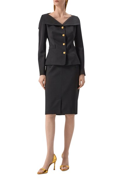 Кожаные босоножки agnese 95 AMINA MUADDI, арт. AGNESE SANDAL/MIRR0R, фото 2