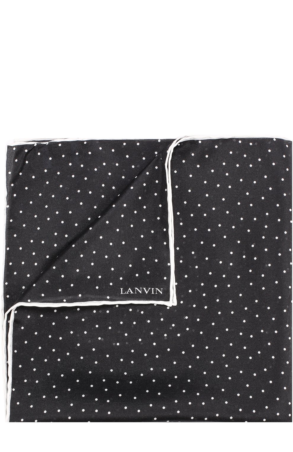 Шелковый платок с принтом LANVIN черного цвета по цене 6935 руб., арт. 3715/HANDKERCHIEF, фото 1 Шелковый платок с принтом LANVIN, арт. 3715/HANDKERCHIEF, фото 1