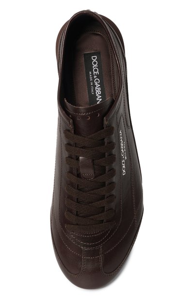 Кожаные кеды lipari DOLCE & GABBANA темно-коричневого цвета по цене 89250 руб., арт. CS2473/A0374, фото 5 Кожаные кеды lipari DOLCE & GABBANA, арт. CS2473/A0374, фото 5