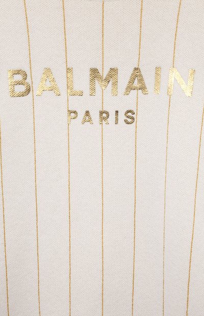 Джемпер из хлопка и вискозы BALMAIN кремового цвета по цене 38000 руб., арт. BU9P00, фото 3 Джемпер из хлопка и вискозы BALMAIN, арт. BU9P00, фото 3