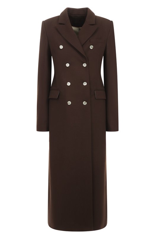 Пальто из шерсти и кашемира Lesyanebo LN01H-971_TH Коричневый LN01H-971_TH