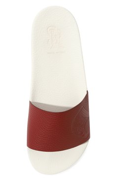 Мужские шлепанцы STEFANO RICCI красного цвета, арт. UG31_G760/VD | Фото 6 (Материал внутренний: Натуральная кожа; Материал сплава: Проставлено; Нос: Не проставлено)
