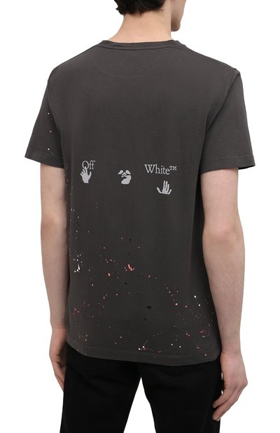 Хлопковая футболка OFF-WHITE, арт. 0MAA027S21JER002, фото 4