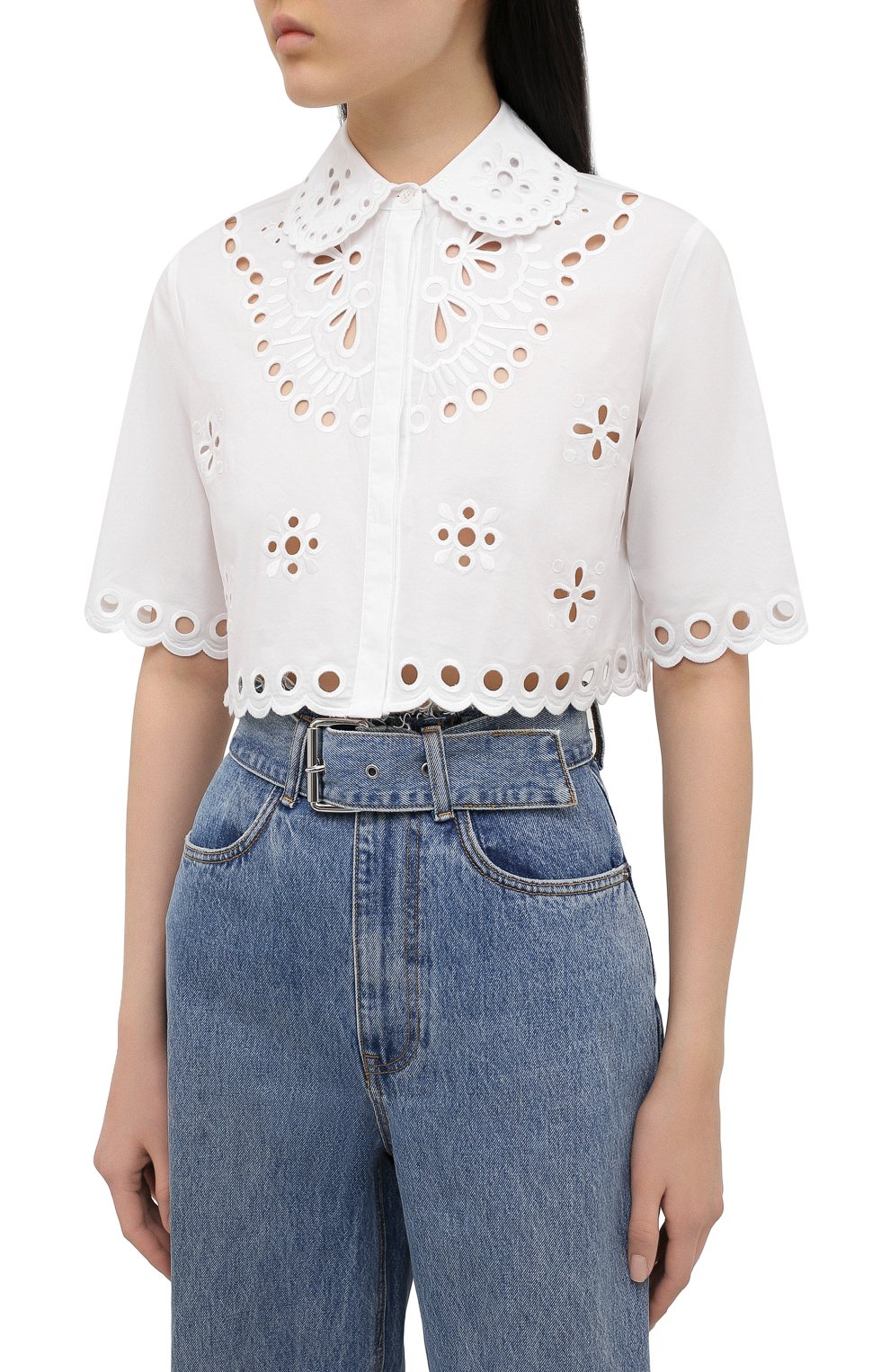 Хлопковая блузка REDVALENTINO, арт. VR0AA02S/5TC, фото 3