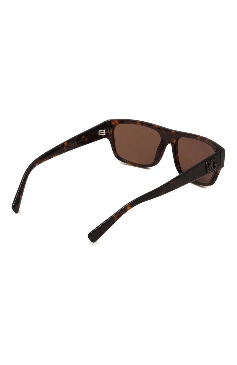 Мужские солнцезащитные очки DOLCE & GABBANA коричневого цвета, арт. 4455-502/73 | Фото 4 (Нос: Не проставлено; Региональные ограничения белый список (Axapta Mercury): Не проставлено; Материал: Пластик; Кросс-КТ: С/з-мужское; Тип очков: С/з; Оптика Гендер: оптика-мужское; Очки форма: Прямоугольные)