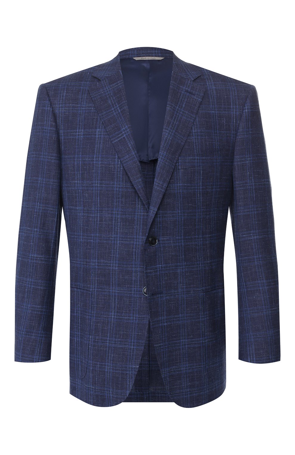 Пиджак из смеси шерсти и шелка CANALI синего цвета по цене 187500 руб., арт. 23291/BF01052/116, фото 1 Пиджак из смеси шерсти и шелка CANALI, арт. 23291/BF01052/116, фото 1