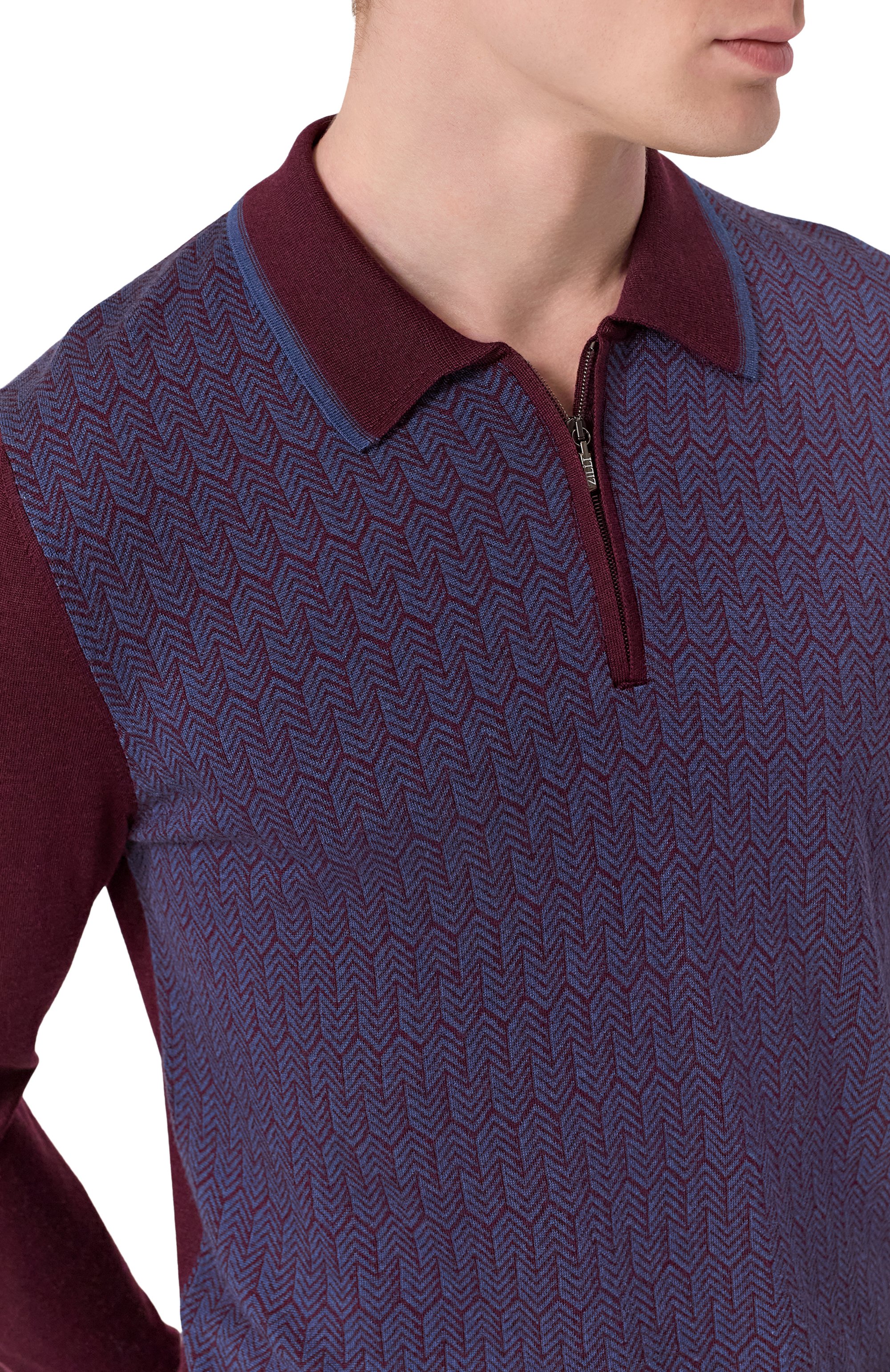 Поло из шерсти и шелка ZILLI, арт. KZP001M0230VHE001_001, фото 5