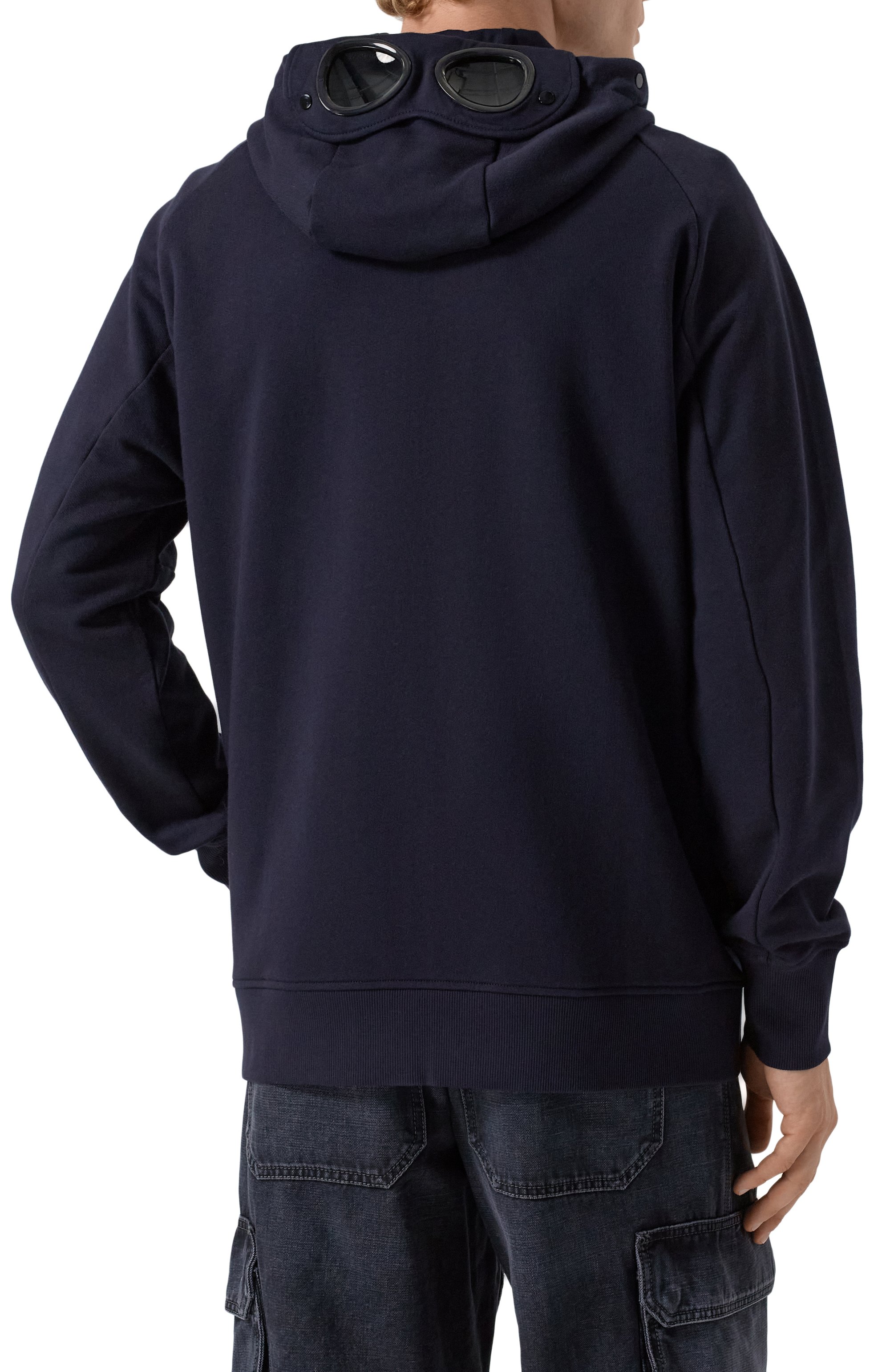 Хлопковая толстовка C.P. COMPANY темно-синего цвета по цене 39950 руб., арт. RCCMSS715A005086W, фото 4 Хлопковая толстовка C.P. COMPANY, арт. RCCMSS715A005086W, фото 4