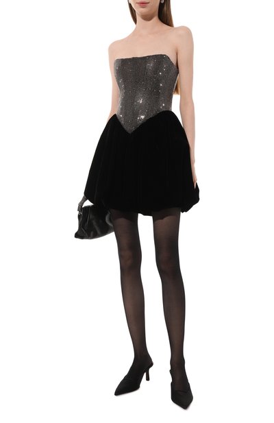 Бархатное платье с отделкой стразами ALINE, арт. AL151020, фото 2