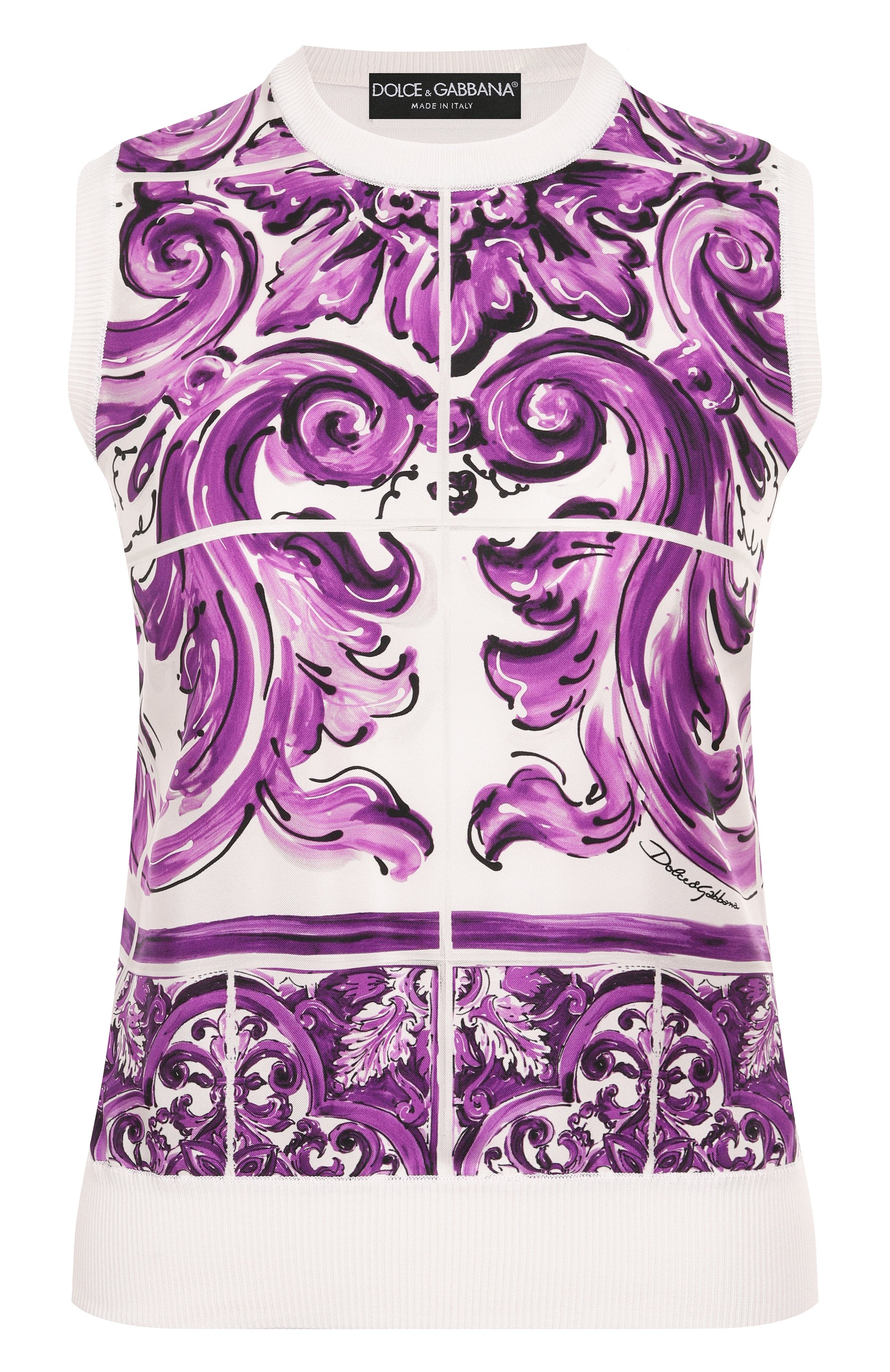 Шелковый топ DOLCE & GABBANA, арт. FXT06T/JBSJF, фото 1