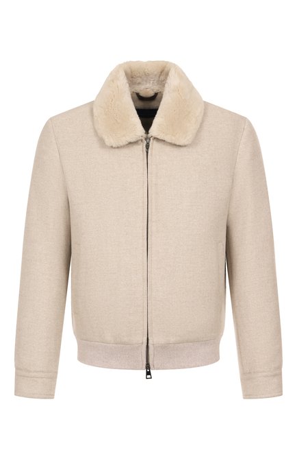 Мужской бомбер с меховым воротником ANDREA CAMPAGNA, арт. 25U029-DB1CNX