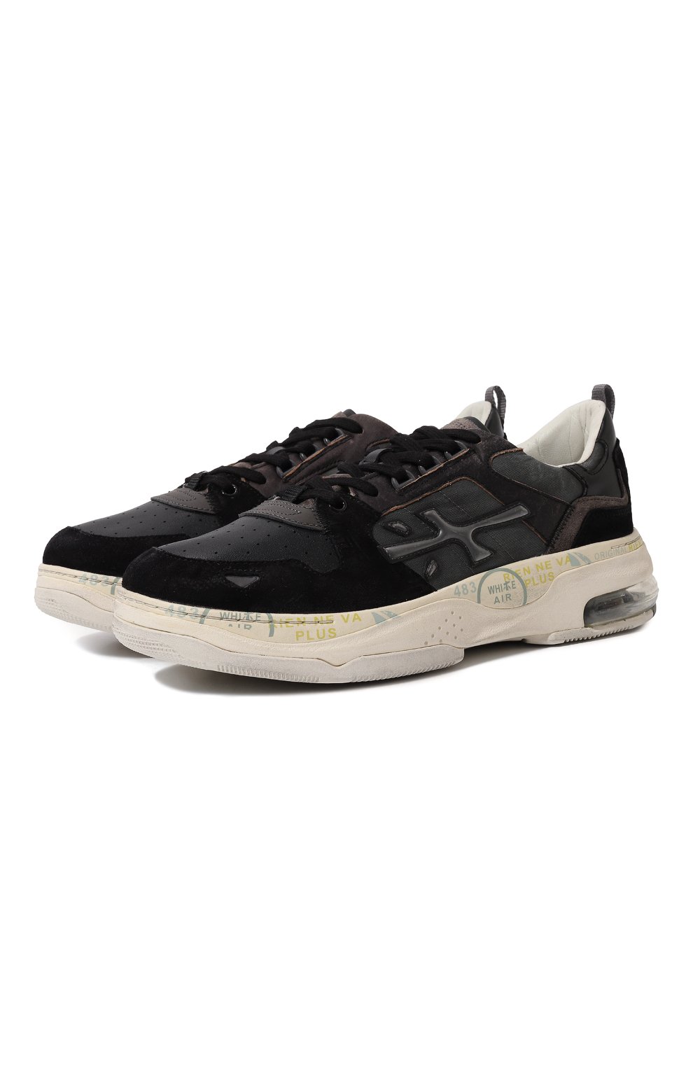 Комбинированные кроссовки drake PREMIATA черного цвета по цене 42700 руб., арт. DRAKE/VAR343, фото 1 Комбинированные кроссовки drake PREMIATA, арт. DRAKE/VAR343, фото 1