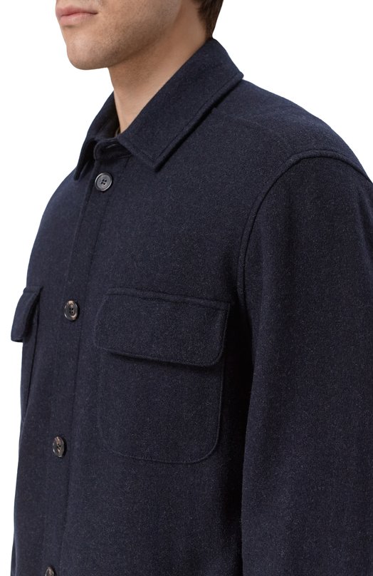 Кашемировая куртка-рубашка Loro Piana FAL3156 Синий  FAL3156 Фото 5