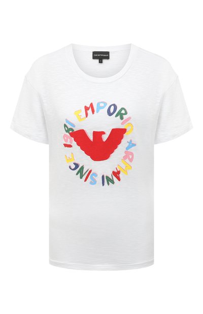 Женская хлопковая футболка EMPORIO ARMANI, арт. 3R2T7I/2JTEZ