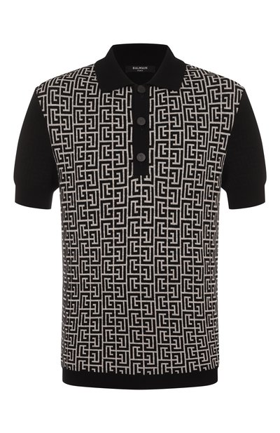 Мужская поло из хлопка и вискозы BALMAIN, арт. FH1GB020/KI80
