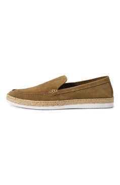Мужские замшевые лоферы CORNELIANI хаки цвета, арт. 25TM56-2520918 | Фото 4 (Материал внутренний: Натуральная кожа; Нос: Не проставлено; Материал внешний: Натуральная кожа, Замша; Стили: Кэжуэл)
